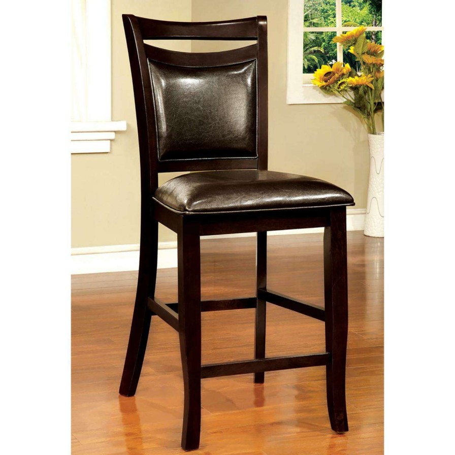 Bar Stools * | Outlet Counter Height Stools Furniture Of America Ridgeway Counter Height Side Dining Chair Set Of 2