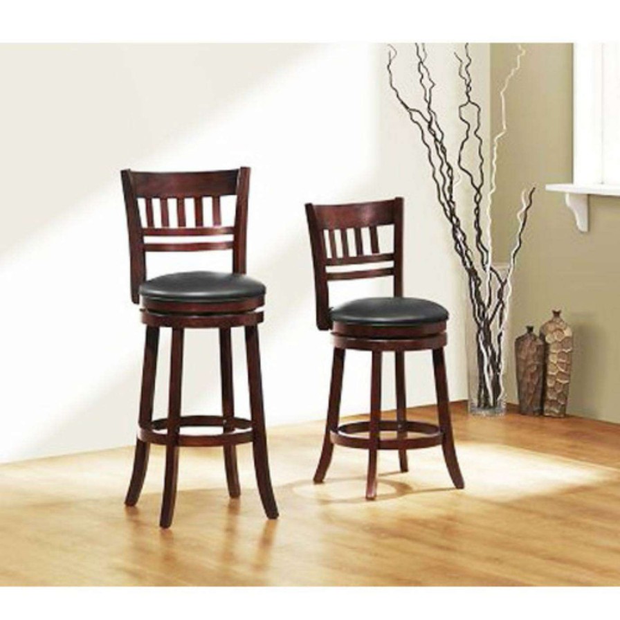 Bar Stools * | Best Sale Counter Height Stools Weston Home Edmond Fence-Back Swivel Counter Stool