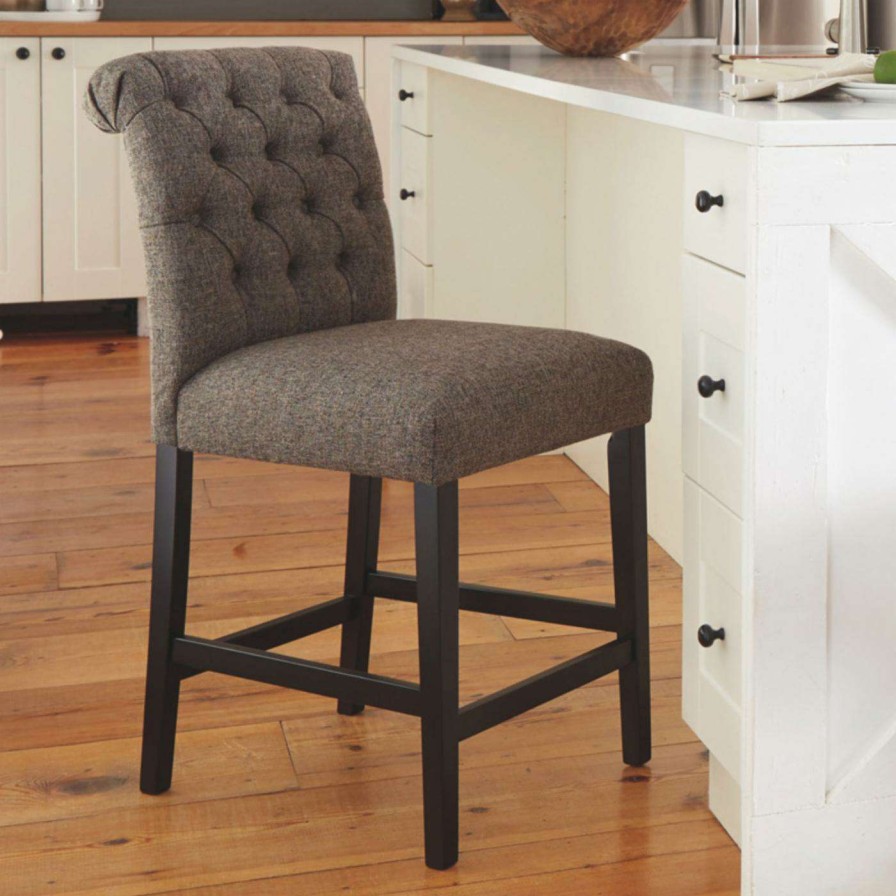 Bar Stools * | Promo Counter Height Stools Signature Design By Ashley Tripton Upholstered 24 In. Counter Stool Set Of 2