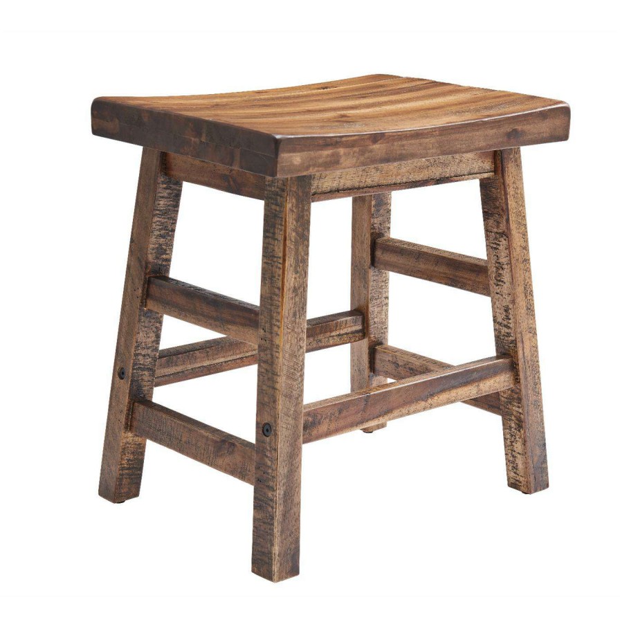 Bar Stools * | Promo Counter Height Stools Alaterre Furniture Durango 20 In. Industrial Wood Dining Stool