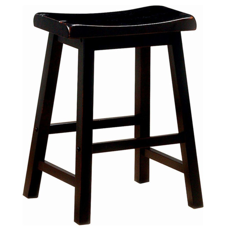 Bar Stools * | Discount Counter Height Stools Benzara Wooden Casual 24 In. Counter Stool Set Of 2