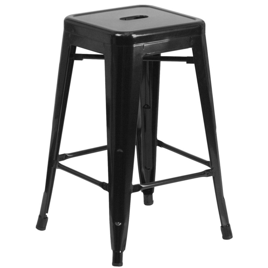 Bar Stools * | Flash Sale Counter Height Stools Flash Furniture Jameson 24 In. Backless Metal Counter Stool