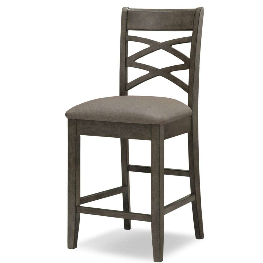 Bar Stools * | Top 10 Counter Height Stools Leick Home Double Cross Back 24 In. Counter Stool Set Of 2