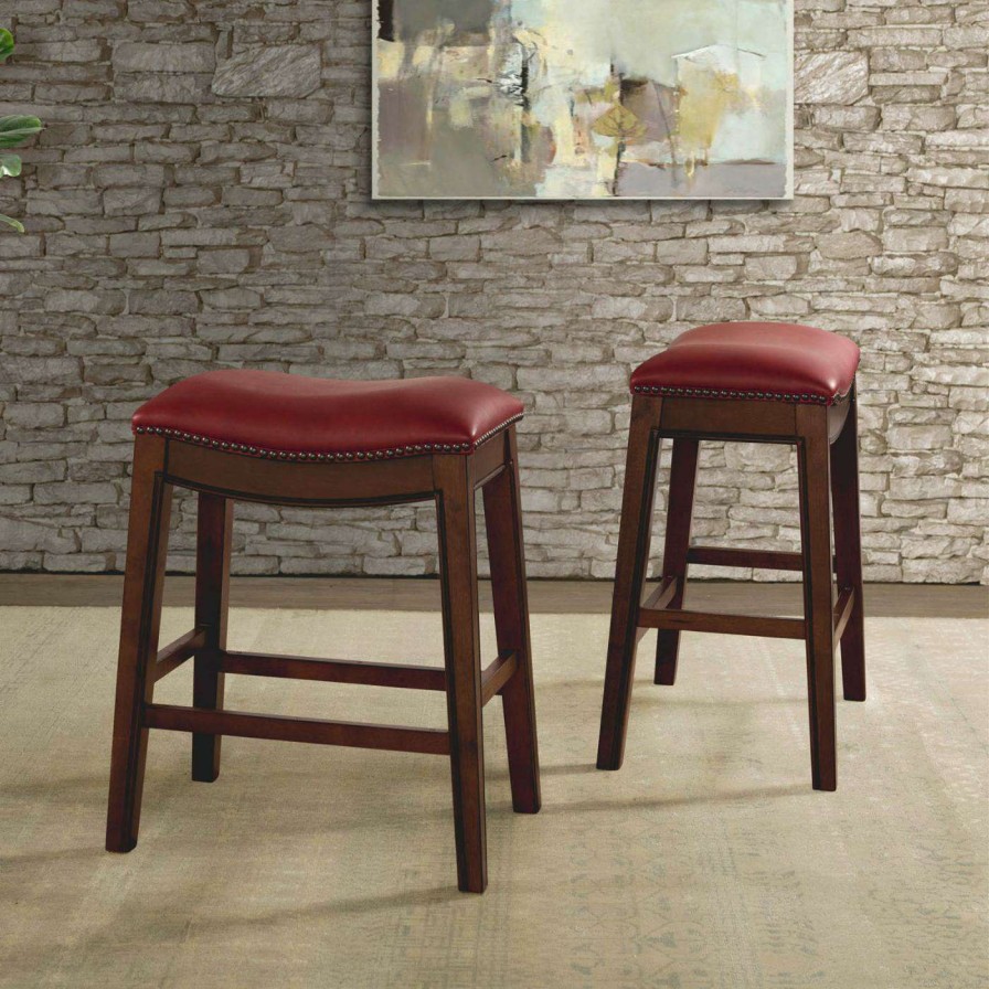 Bar Stools * | Budget Counter Height Stools Picket House Furnishings Bowen 24 In. Upholstered Backless Counter Height Stool