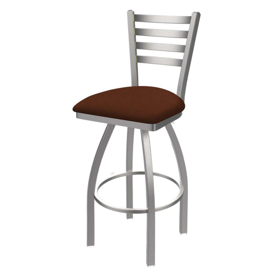 Bar Stools * | Budget Counter Height Stools Holland Bar Stool Co Jackie 25 In. Metal Swivel Counter Stool With Faux Leather Seat