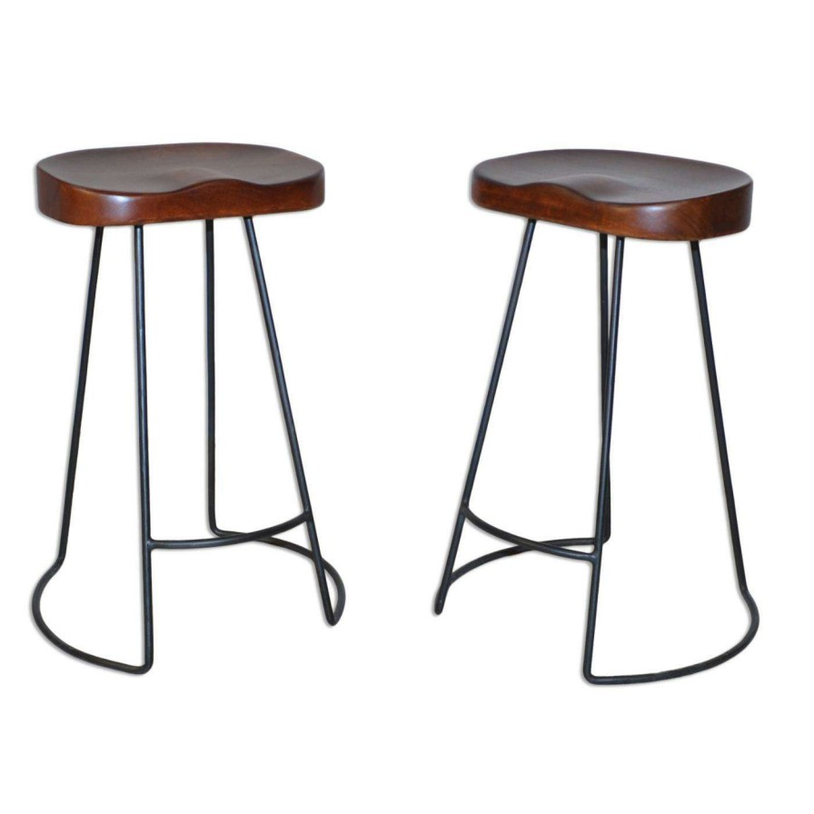 Bar Stools * | Outlet Carolina Chair & Table Co. Counter Height Stools Carolina Chair & Table Co. Sadie 25 In. Backless Counter Stool Set Of 2