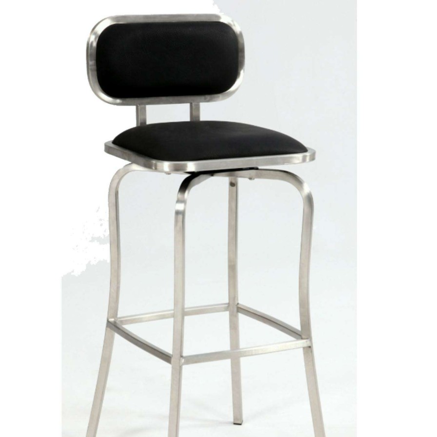 Bar Stools * | Wholesale Counter Height Stools Chintaly Quinn Modern Swivel Counter Stool