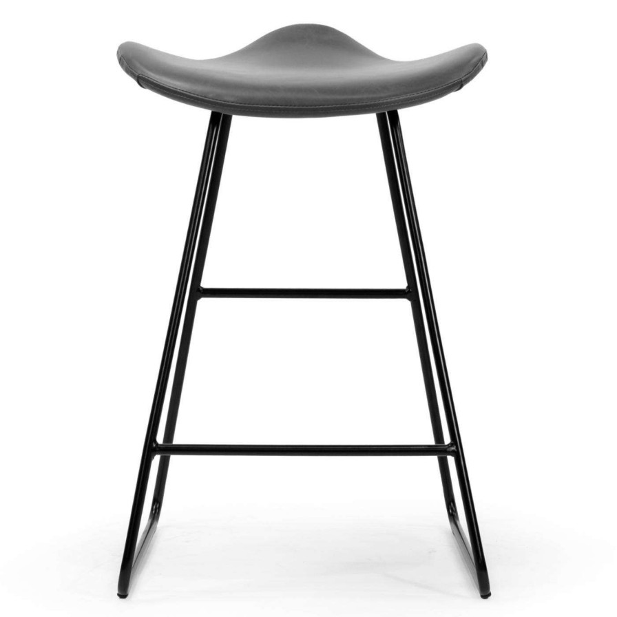 Bar Stools * | New Counter Height Stools Glamour Home Aoi 24 In. Upholstered Backless Counter Stool Set Of 2