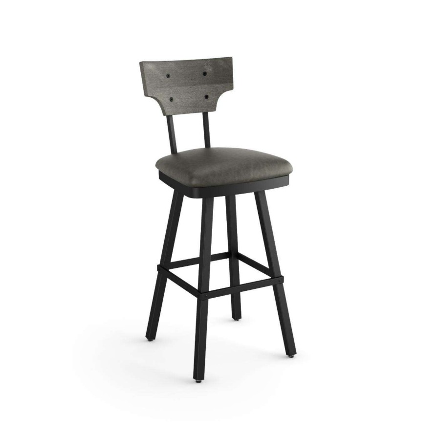 Bar Stools * | Best Reviews Of Counter Height Stools Amisco Gustavson 26 In. Swivel Counter Stool