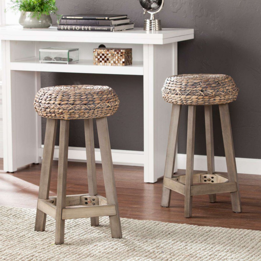 Bar Stools * | Cheap Counter Height Stools Southern Enterprises Rutina 24 In. Counter Stool Set Of 2