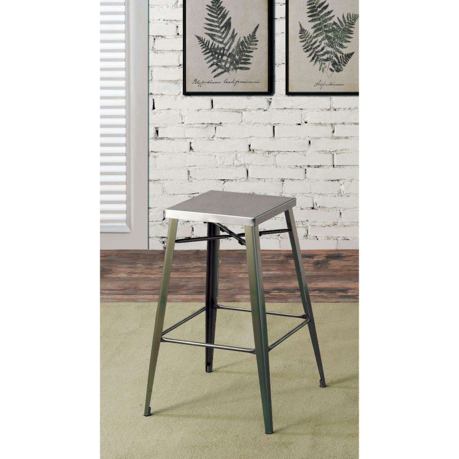 Bar Stools * | Budget Counter Height Stools Furniture Of America Merin Industrial 26 In. Counter Stool Set Of 2