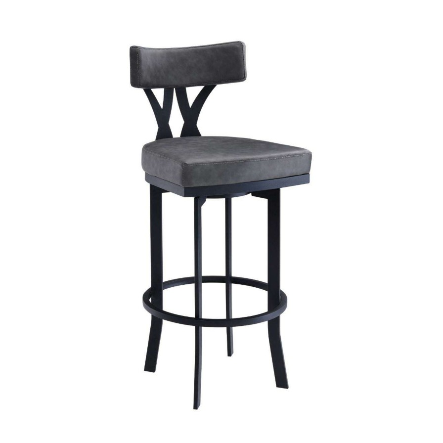 Bar Stools * | Hot Sale Counter Height Stools Armen Living Natalie 26 In. Counter Stool Black