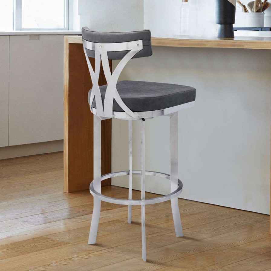 Bar Stools * | Hot Sale Counter Height Stools Armen Living Natalie 26 In. Counter Stool Black