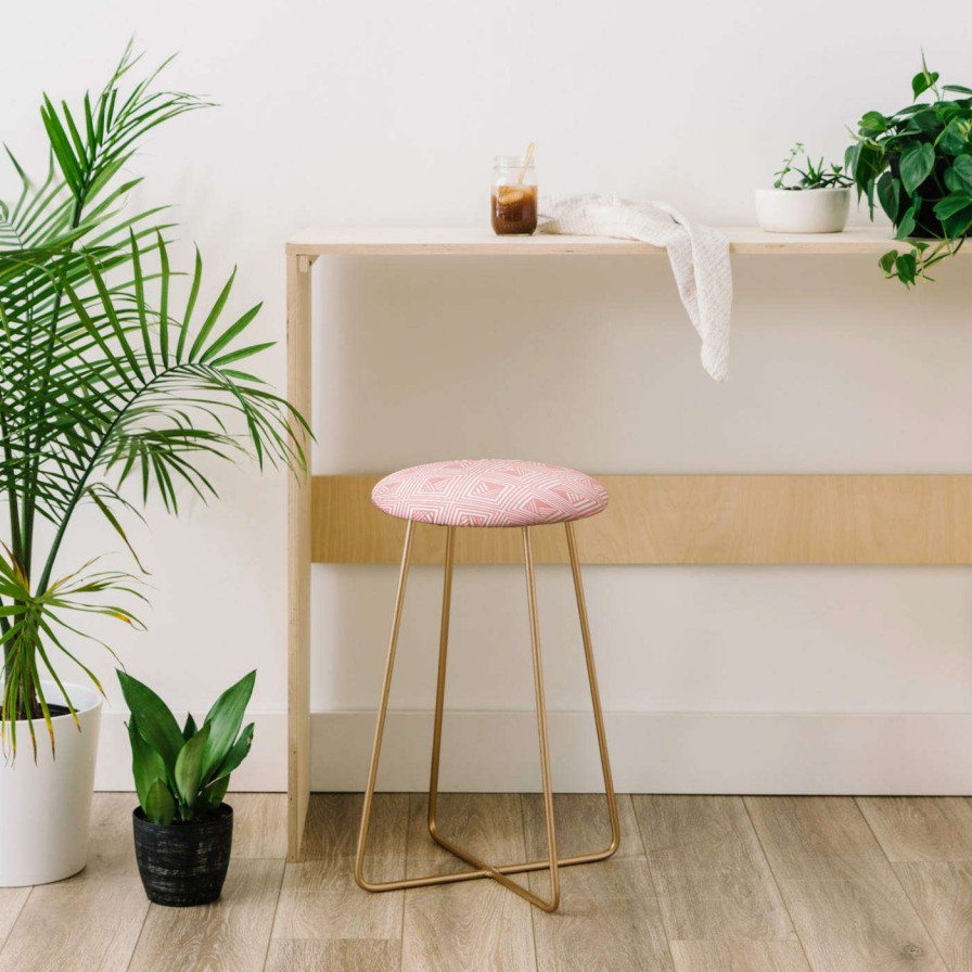 Bar Stools * | Brand New Counter Height Stools Deny Designs Gabriele Fuente Architecture Tribe 25 In. Backless Counter Stool