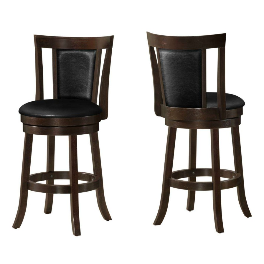 Bar Stools * | Brand New Counter Height Stools Monarch Specialties Abbeyville Swivel Counter Height Bar Stool Set Of 2