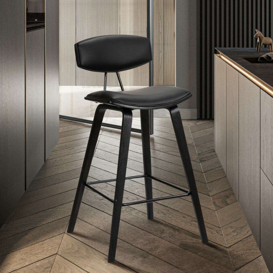 Bar Stools * | Discount Counter Height Stools Armen Living Fox 26 In. Upholstered Counter Stool