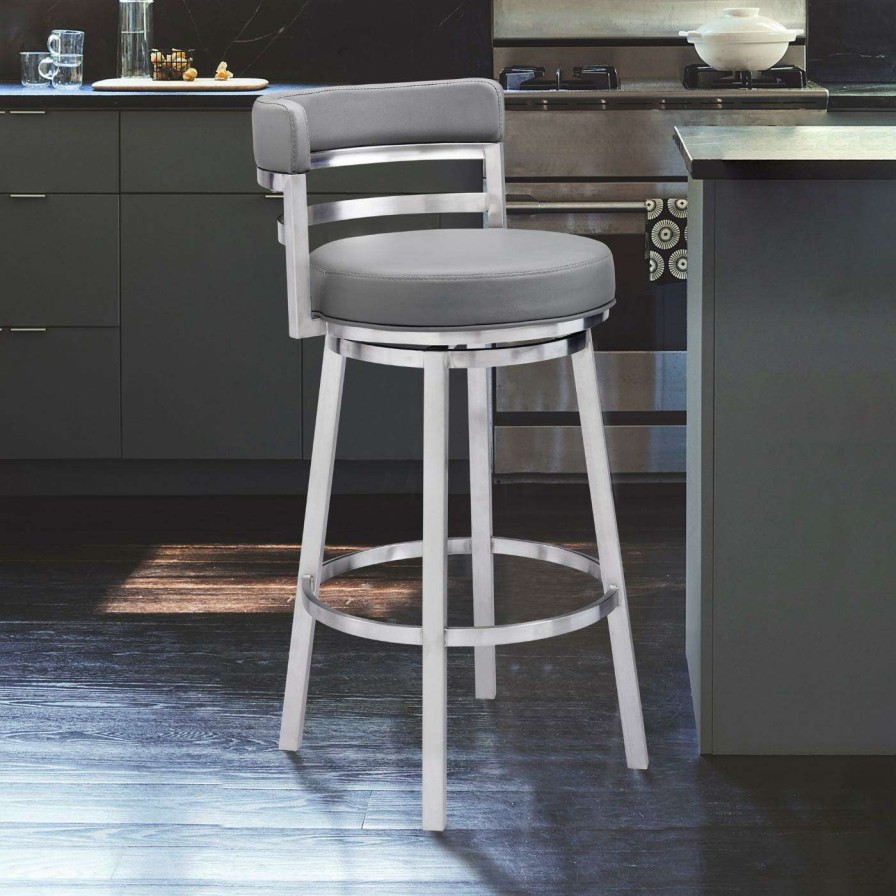 Bar Stools * | Top 10 Counter Height Stools Armen Living Madrid 26 In. Counter Stool