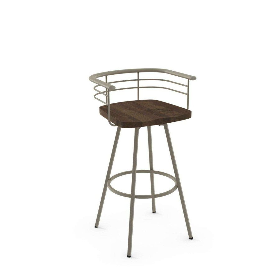 Bar Stools * | Cheap Counter Height Stools Amisco Denton 26 In. Swivel Counter Stool