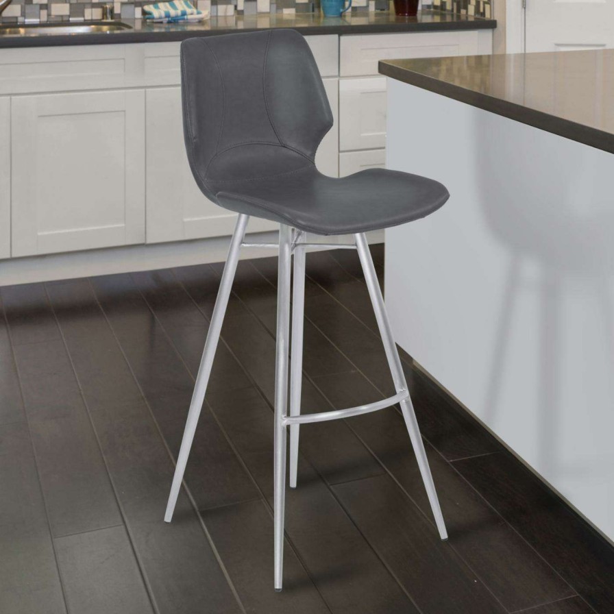 Bar Stools * | Budget Counter Height Stools Armen Living Zurich 26 In. Counter Height Metal Bar Stool