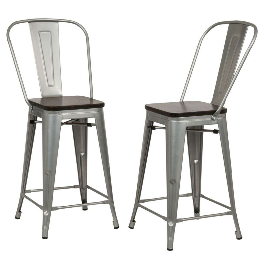 Bar Stools * | Best Sale Carolina Chair & Table Co. Counter Height Stools Carolina Chair & Table Co. Cashel 24 In. Splat Back Counter Stool Set Of 2