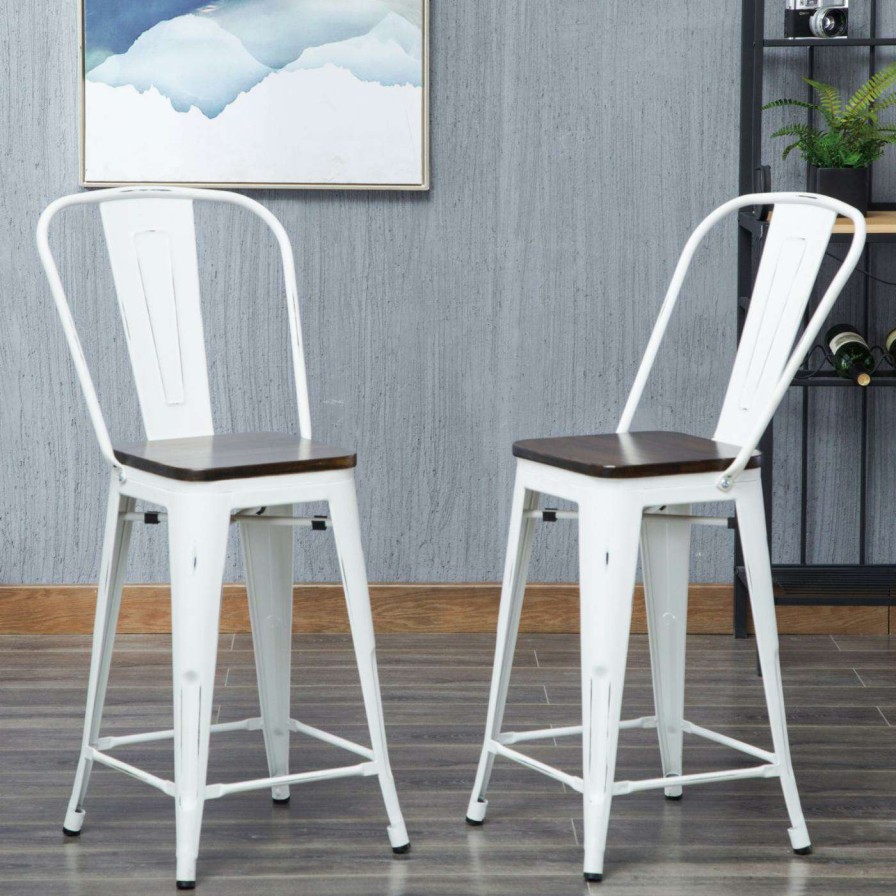 Bar Stools * | Best Sale Carolina Chair & Table Co. Counter Height Stools Carolina Chair & Table Co. Cashel 24 In. Splat Back Counter Stool Set Of 2