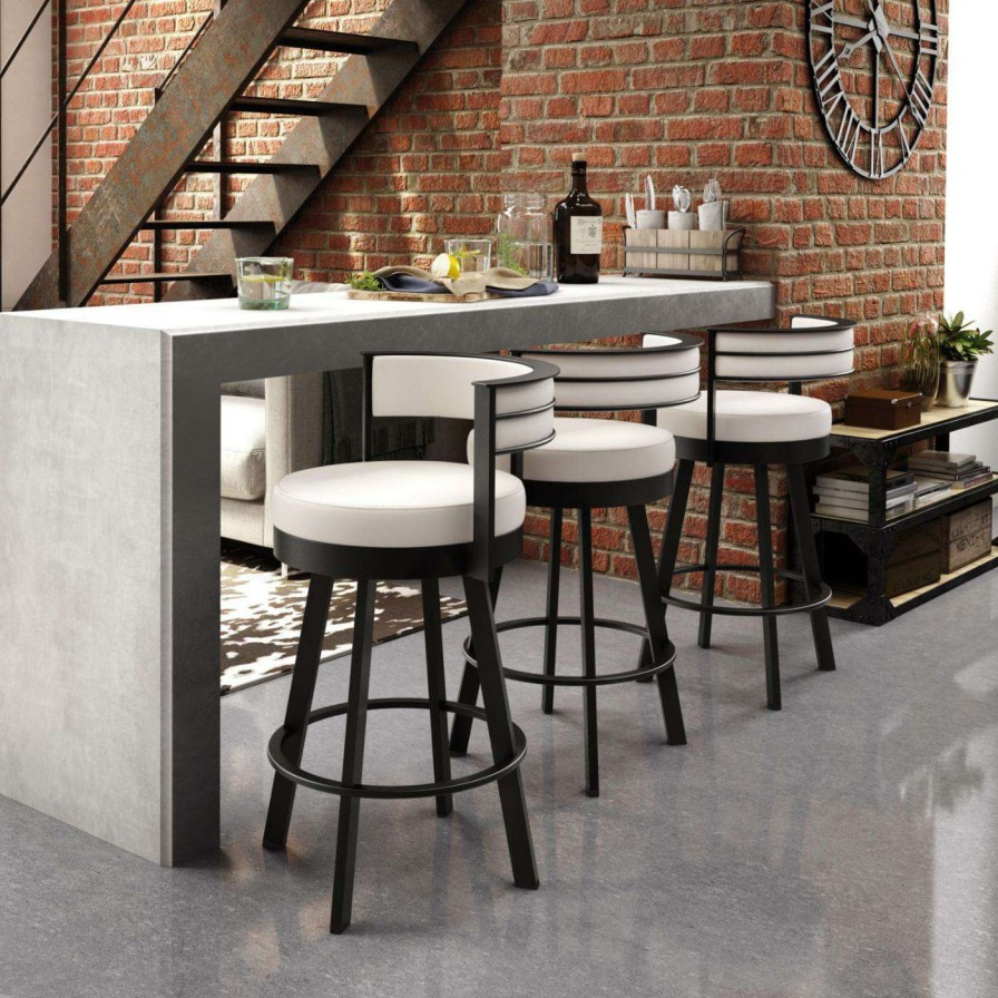 Bar Stools * | Best Deal Counter Height Stools Amisco Browser 26 In. Swivel Counter Stool