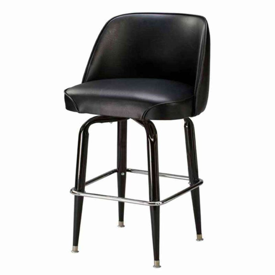 Bar Stools * | Cheapest Counter Height Stools Regal Bucket Seat Classic 26 In. Square Base Metal Counter Stool