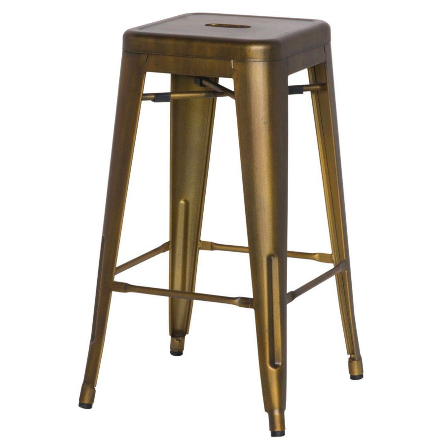 Bar Stools * | New Counter Height Stools New Pacific Direct Inc Metropolis 26 In. Backless Counter Stool With Metal Seat Set Of 4 Gunmetal Gray