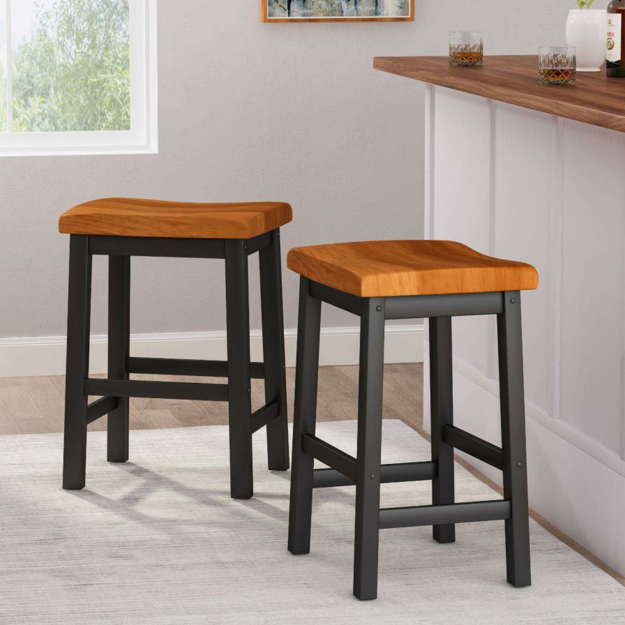 Bar Stools * | Promo Best Selling Home Counter Height Stools 24 In. Counter Bar Stool Set Of 2