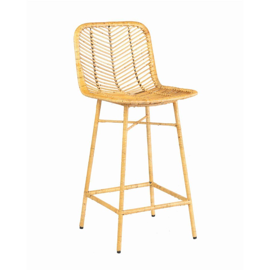 Bar Stools * | Outlet Counter Height Stools Paradiso Rattan Counter Stool Set Of 2 East At Main