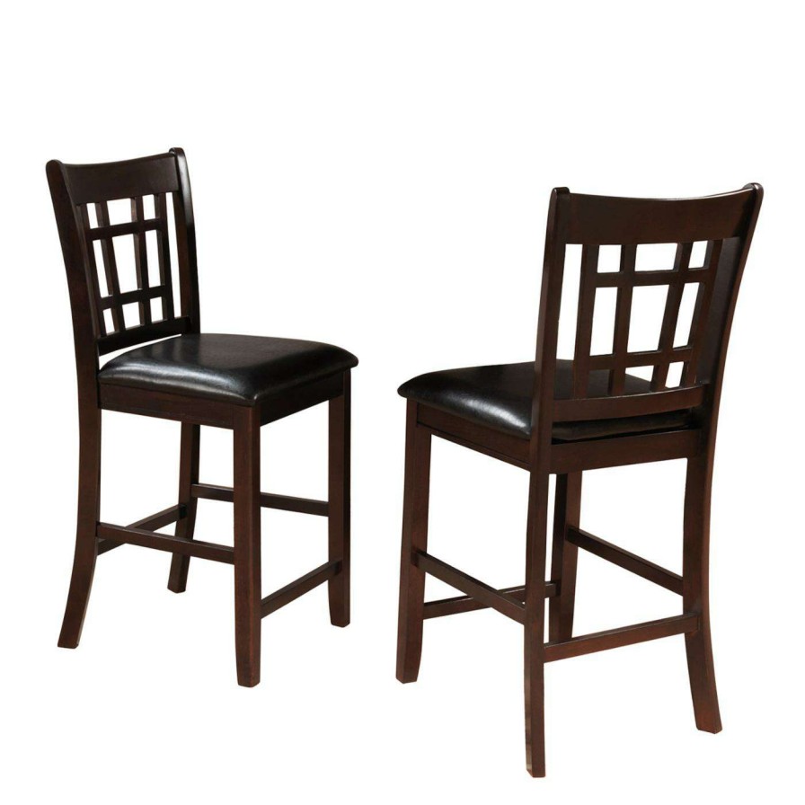 Bar Stools * | Promo Counter Height Stools Weston Home Junipero Counter Height Chairs Cherry Set Of 2