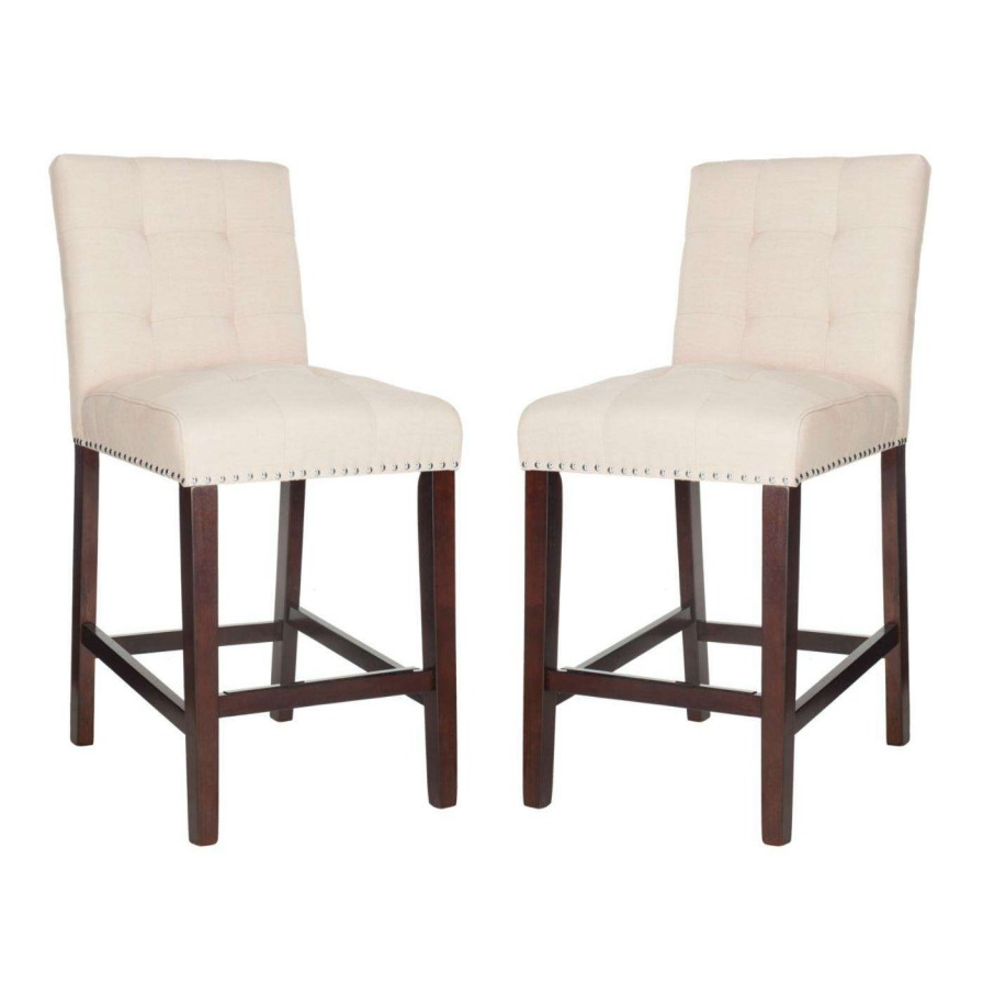 Bar Stools * | Best Deal Counter Height Stools Safavieh Nikita 26 In. Counter Stool Set Of 2