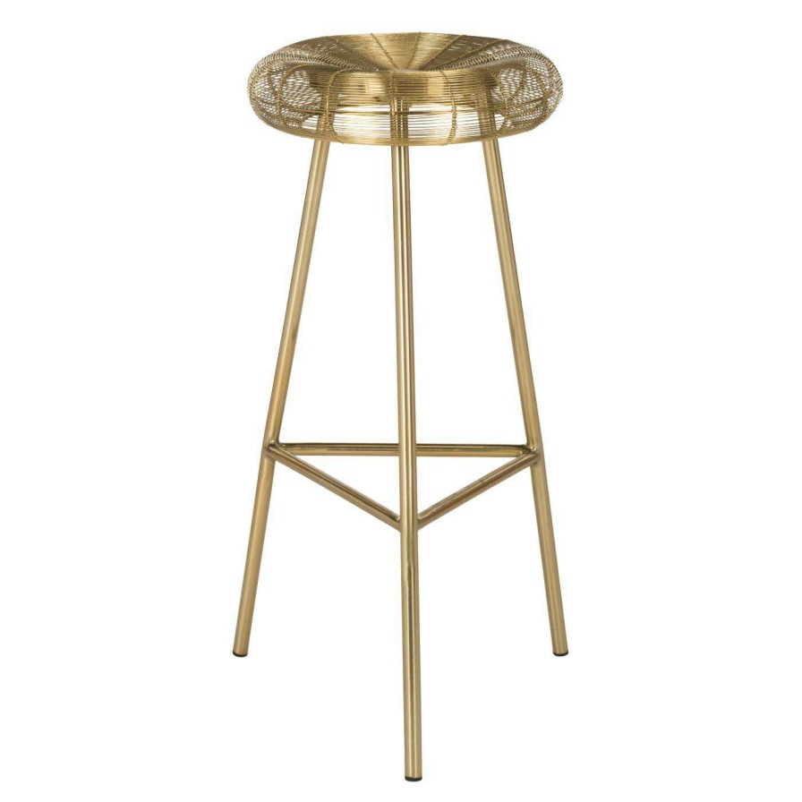 Bar Stools * | Best Sale Counter Height Stools Safavieh Addison 28 In. Wire Weaved Contemporary Counter Stool