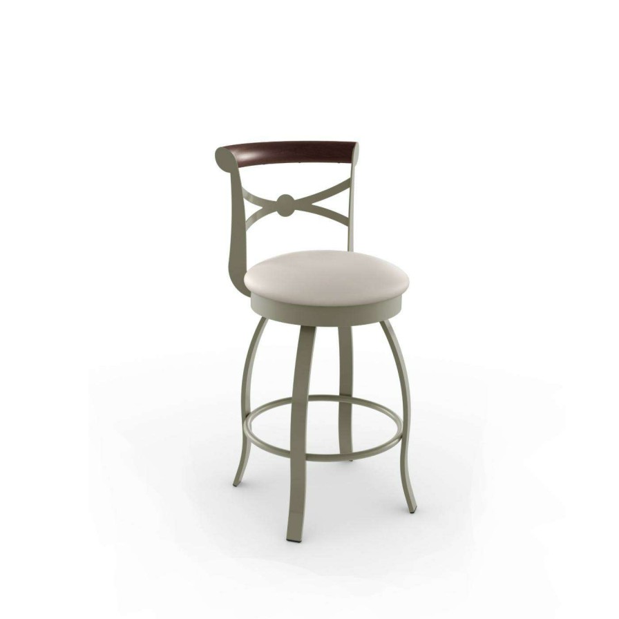 Bar Stools * | Cheapest Counter Height Stools Amisco Bourbon Swivel Counter Stool 26 In.