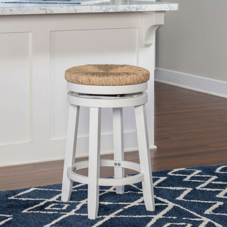 Bar Stools * | Outlet Counter Height Stools Powell Morgan 26 In. Backless Swivel Counter Stool