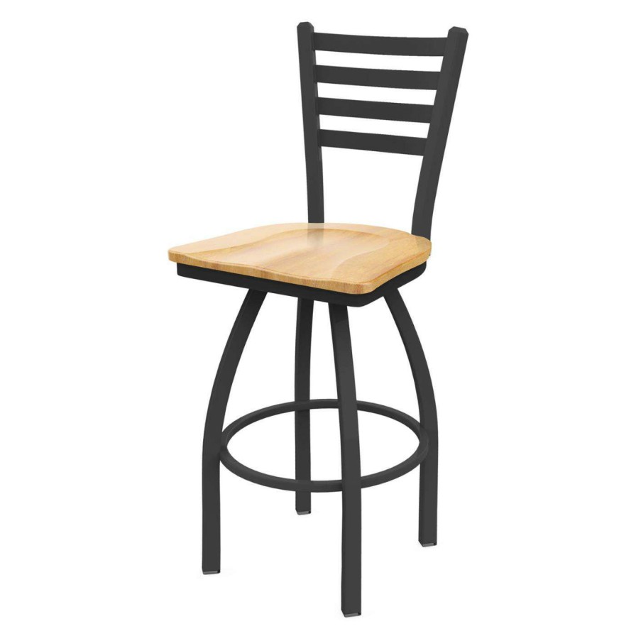 Bar Stools * | Buy Counter Height Stools Holland Bar Stool Co Jackie 25 In. Swivel Counter Stool With Wood Seat