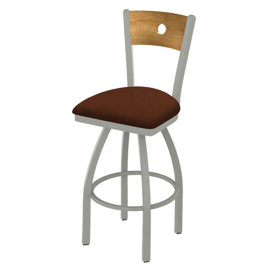 Bar Stools * | Wholesale Counter Height Stools Holland Bar Stool Co Voltaire 25 In. Metal Swivel Counter Stool With Faux Leather Seat