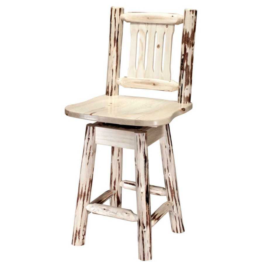 Bar Stools * | Hot Sale Counter Height Stools Montana Woodworks Montana 24 In. Swivel Counter Stool