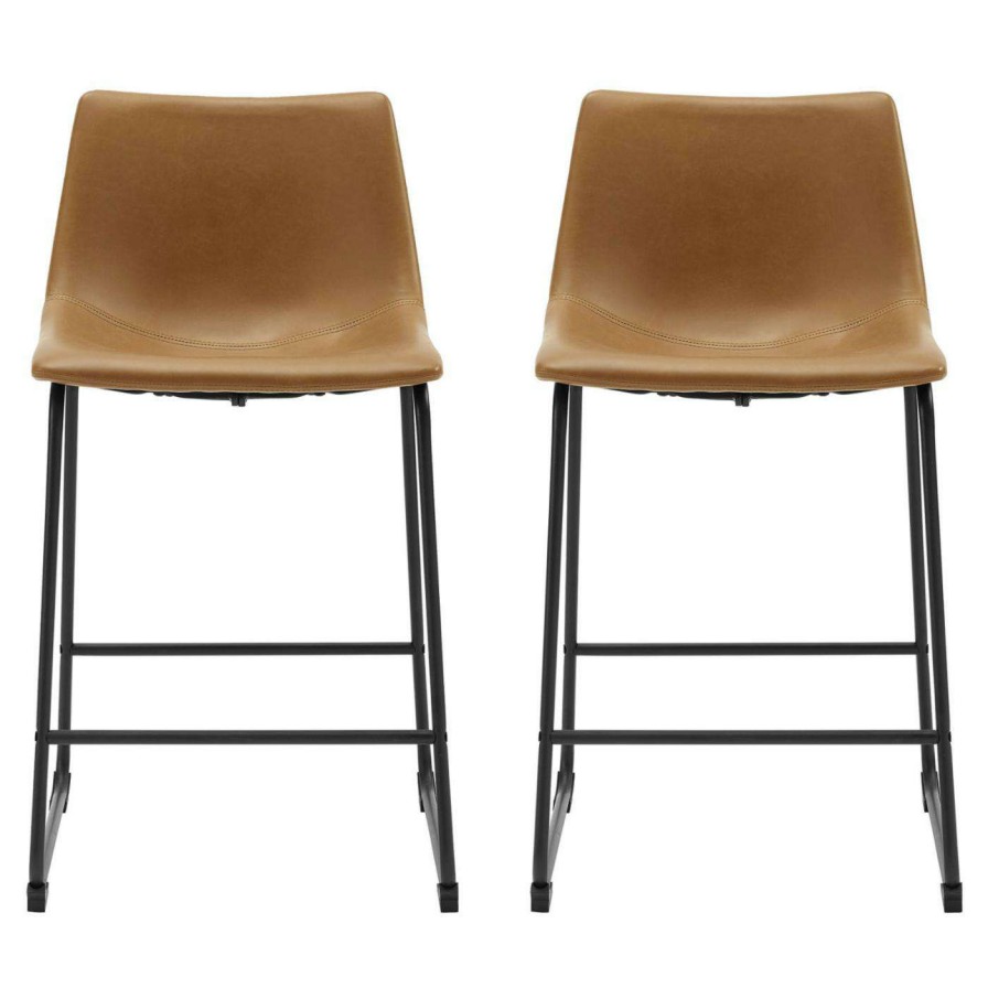 Bar Stools * | Cheap Counter Height Stools Manor Park 26 In. Upholstered Armless Counter Stool Set Of 2