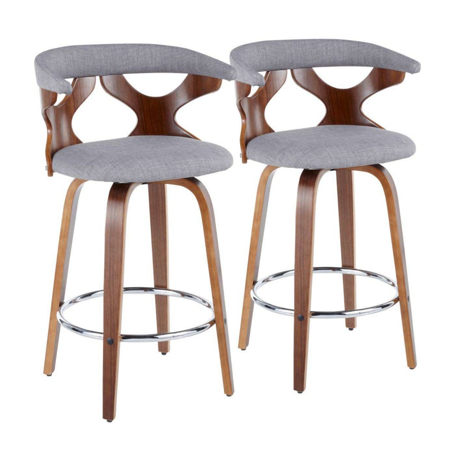 Bar Stools * | Discount Counter Height Stools Lumisource Gardenia 25 In. Mid-Century Modern Counter Stool Set Of 2