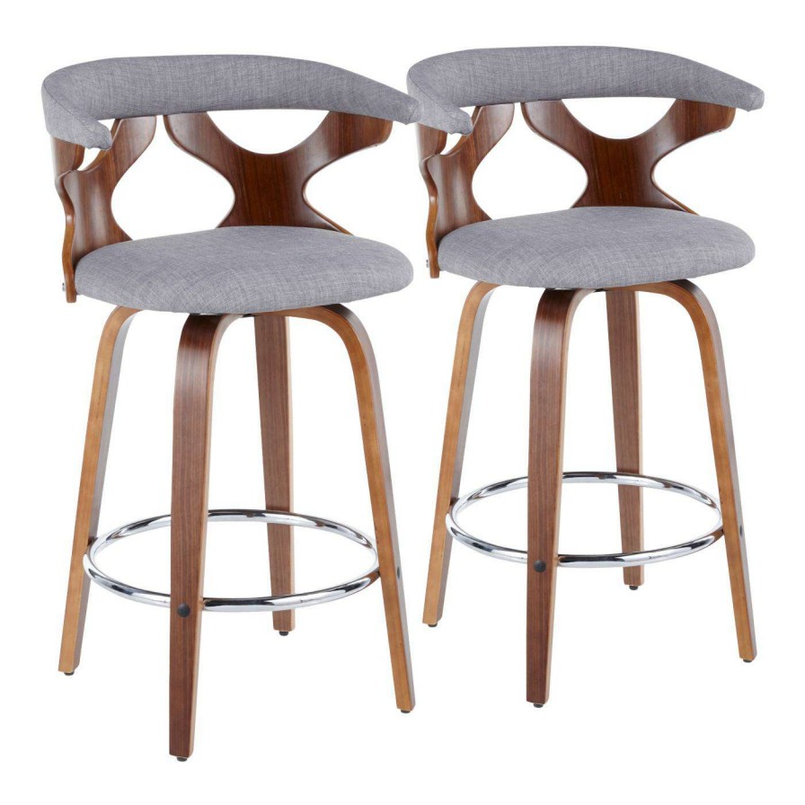 Bar Stools * | Discount Counter Height Stools Lumisource Gardenia 25 In. Mid-Century Modern Counter Stool Set Of 2