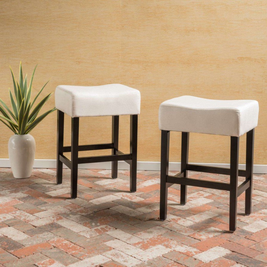 Bar Stools * | New Best Selling Home Counter Height Stools Ligan Upholstered Backless Counter Stools Set Of 2