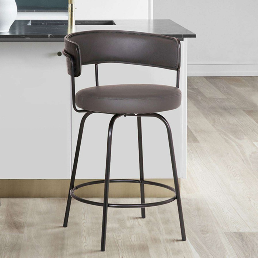 Bar Stools * | Outlet Counter Height Stools Armen Living Avalon 26 In. Swivel Counter Stool