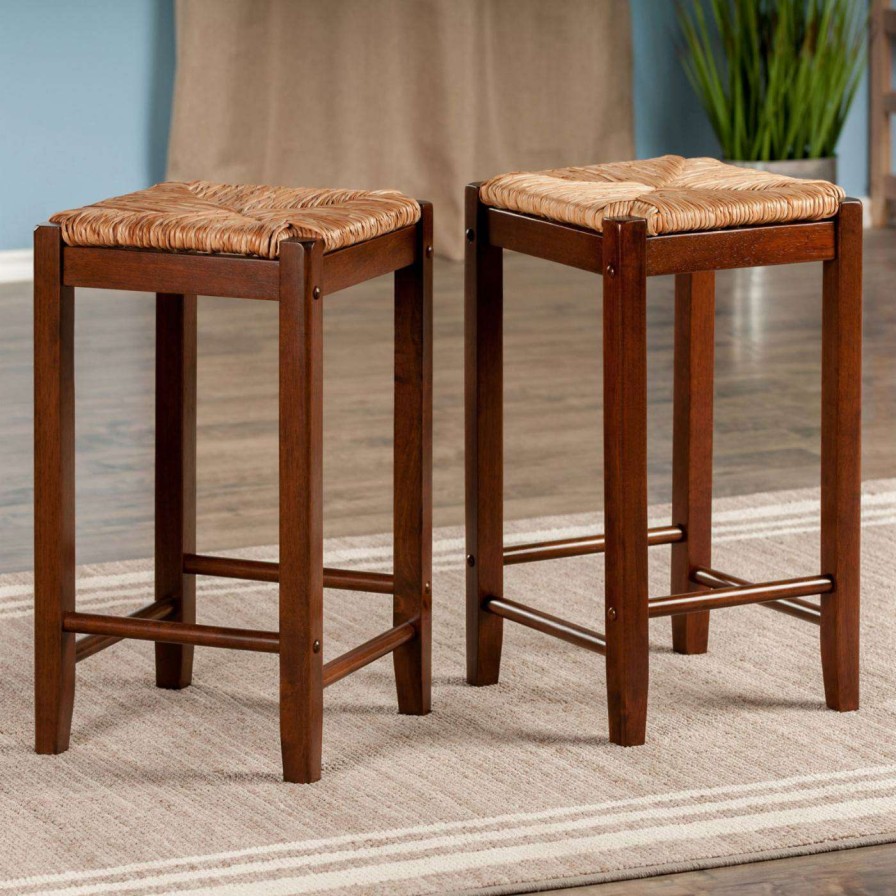 Bar Stools * | Buy Counter Height Stools Winsome Trading Kaden 24 In. Counter Stool Set Of 2