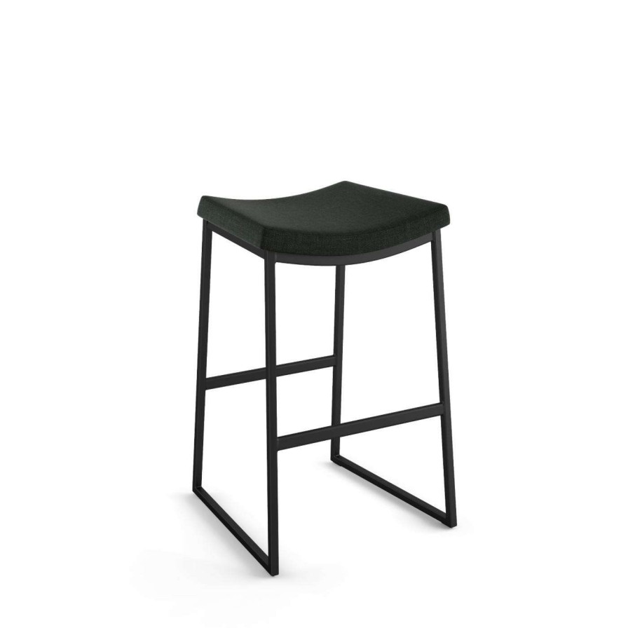 Counter Stools Sales * | Top 10 Counter Height Stools Amisco David 26 In. Backless Counter Stool Black