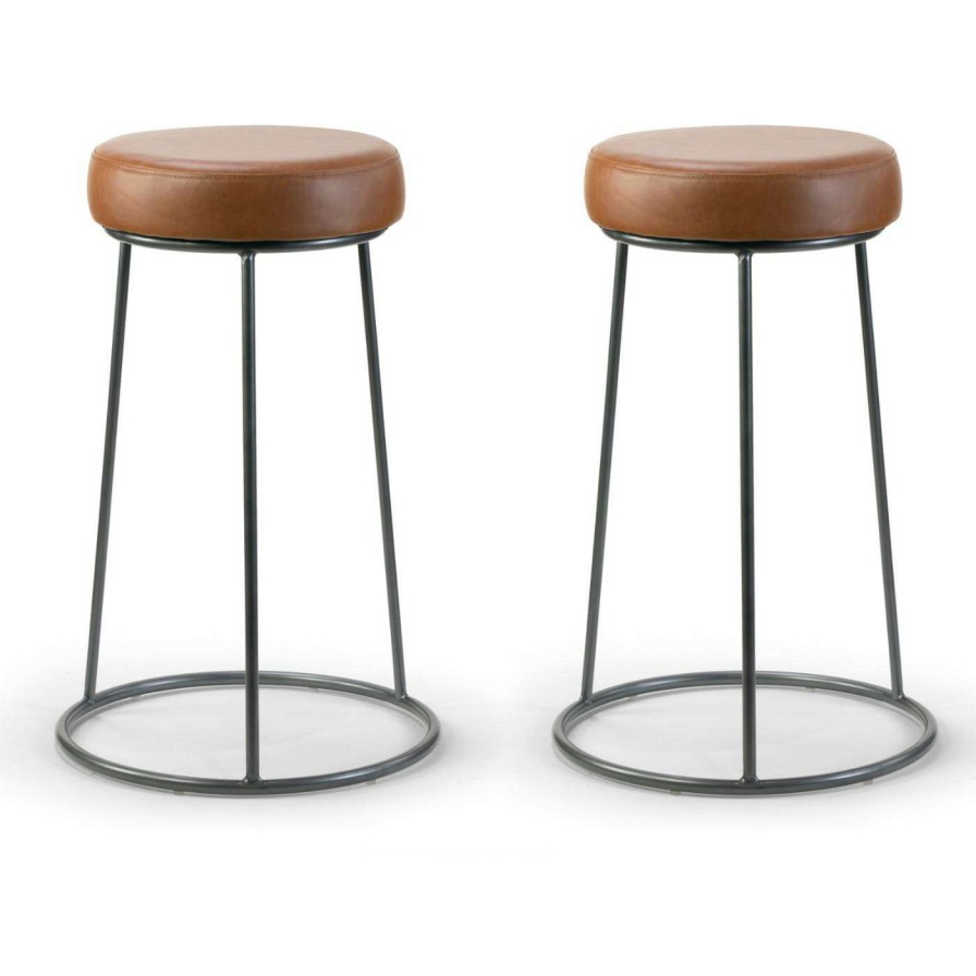 Bar Stools * | Outlet Counter Height Stools Glamour Home Amie 26.25 In. Backless Counter Stool Set Of 2