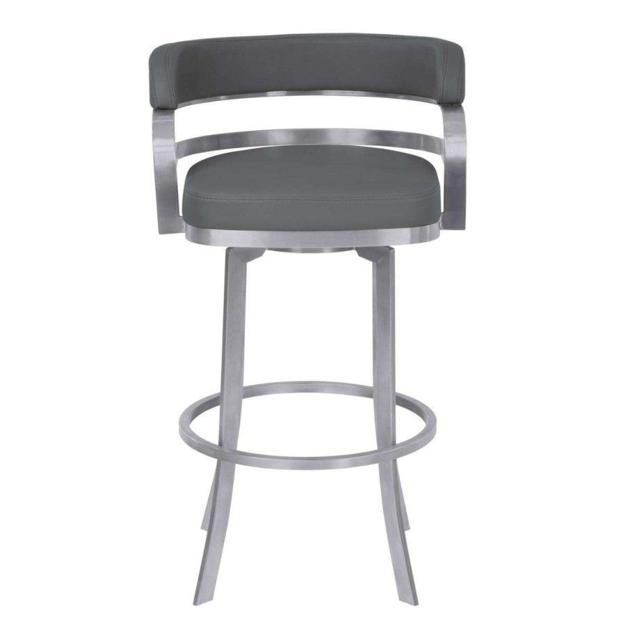 Bar Stools * | Promo Counter Height Stools Armen Living Prinz In. 26 Counter Height Metal Swivel Bar Stool