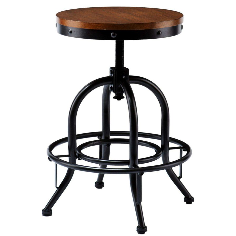 Bar Stools * | Best Pirce Counter Height Stools Southern Enterprises Industrial Adjustable Swivel Bar Stool