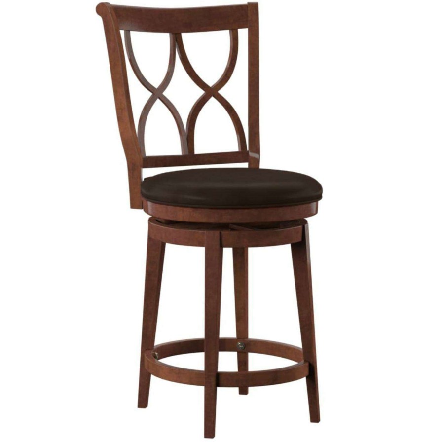 Bar Stools * | Budget Counter Height Stools Powell Carmen Big & Tall 24 In. Counter Stool Rustic Oak