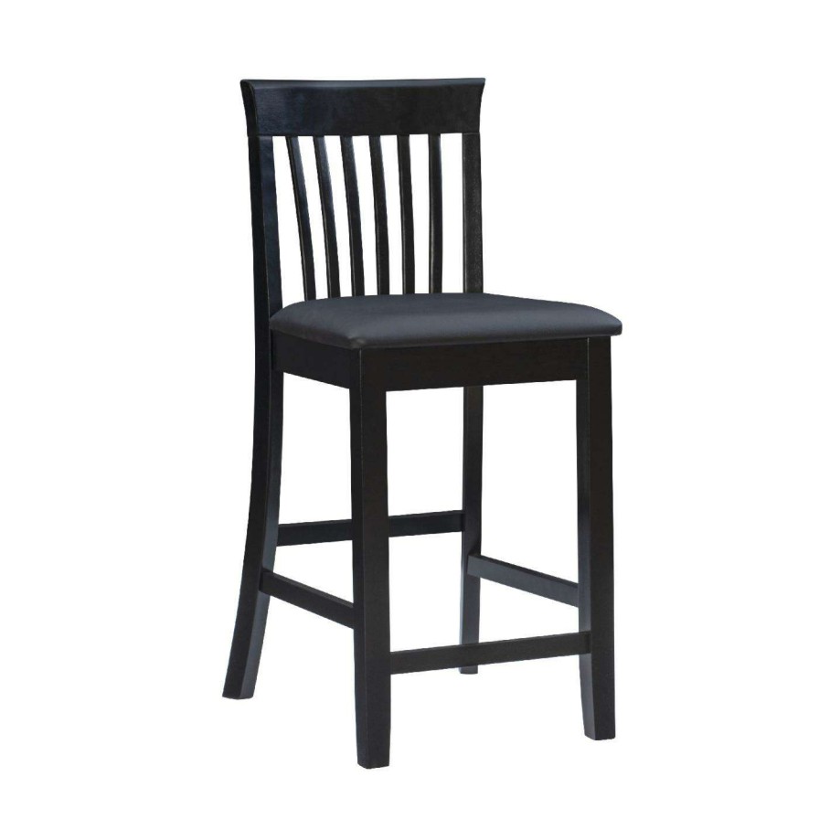 Bar Stools * | Outlet Counter Height Stools Linon Torino 24 In. Counter Stool Black